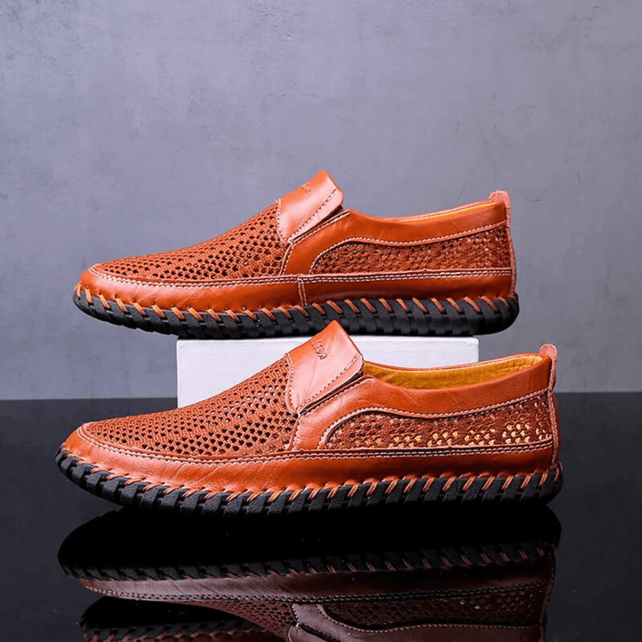Zanjo | Breathable Leather Slip-On Casual Shoes