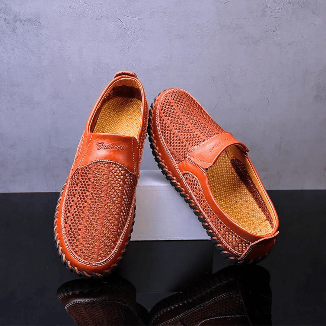 Zanjo | Breathable Leather Slip-On Casual Shoes
