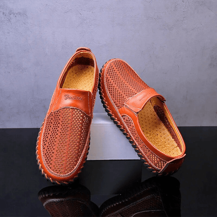 Zanjo | Breathable Leather Slip-On Casual Shoes