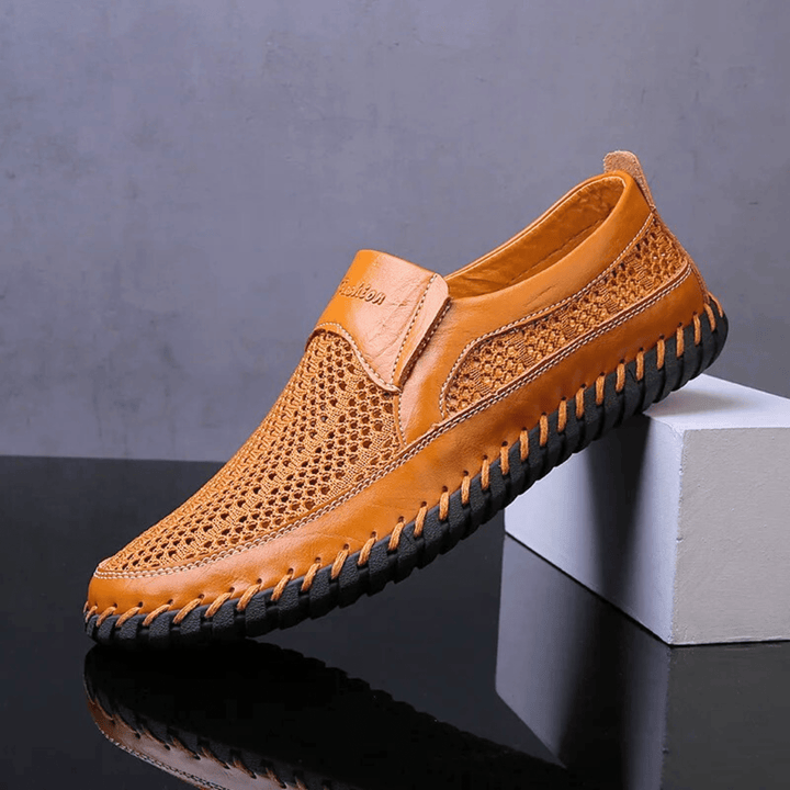 Zanjo | Breathable Leather Slip-On Casual Shoes