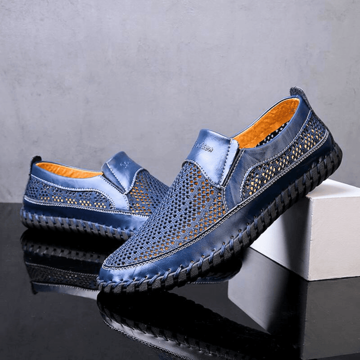 Zanjo | Breathable Leather Slip-On Casual Shoes