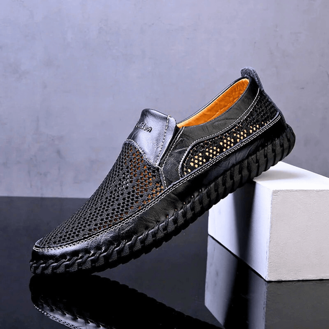 Zanjo | Breathable Leather Slip-On Casual Shoes