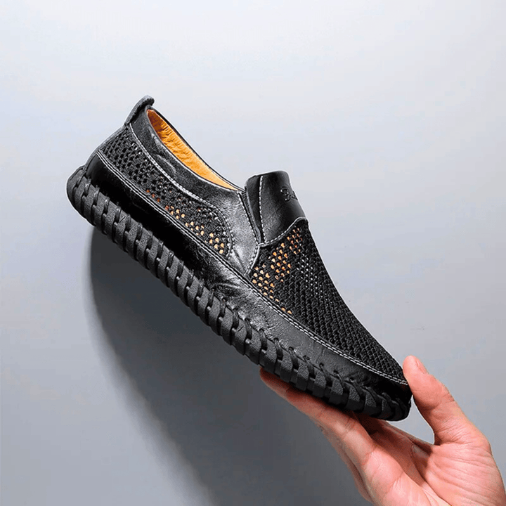Zanjo | Breathable Leather Slip-On Casual Shoes