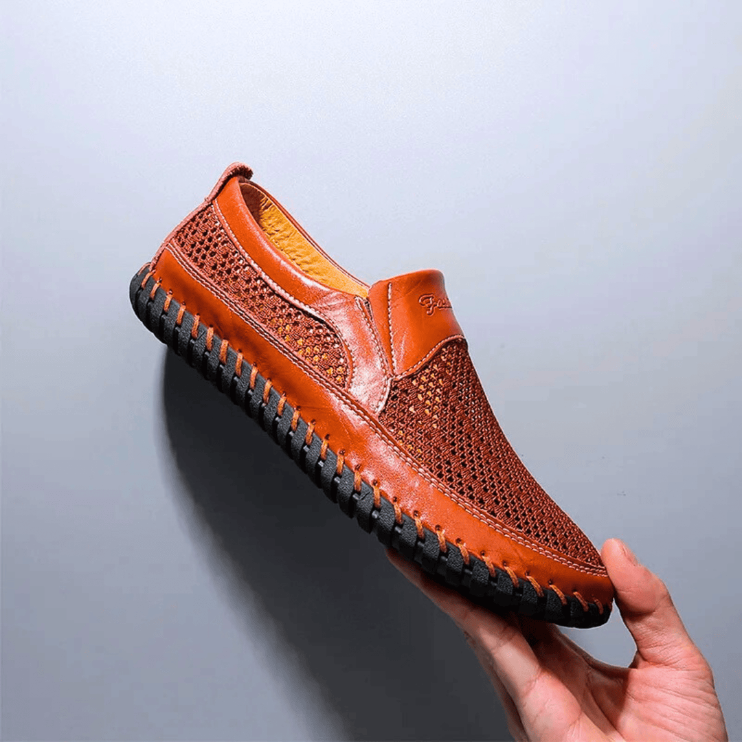 Zanjo | Breathable Leather Slip-On Casual Shoes
