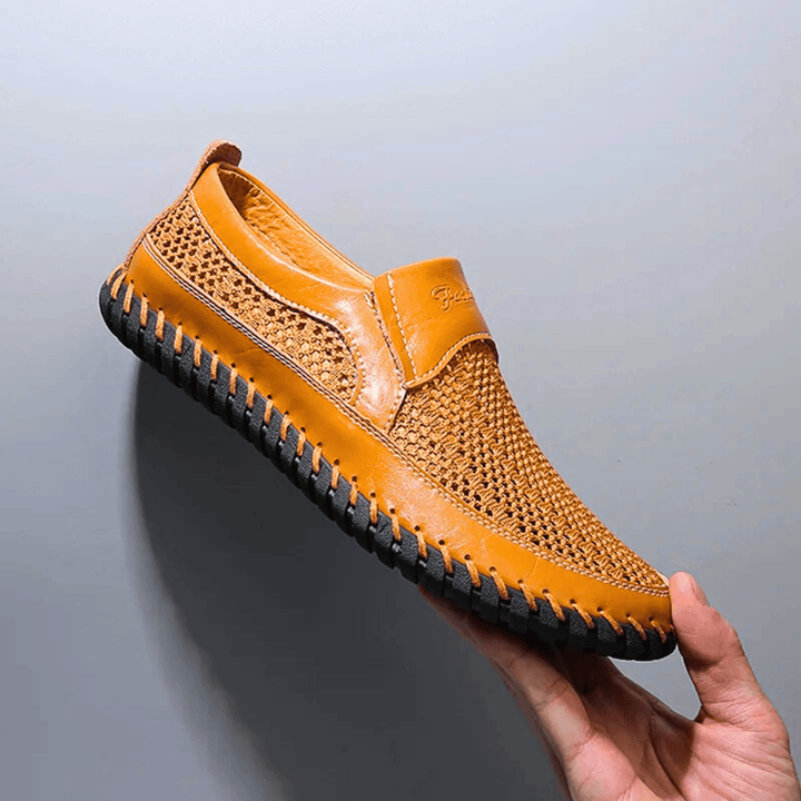 Zanjo | Breathable Leather Slip-On Casual Shoes