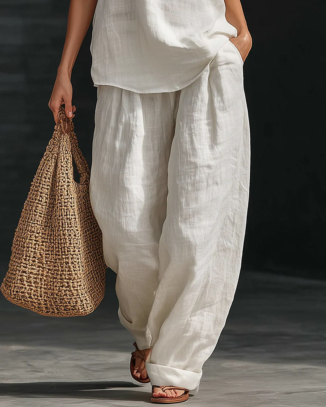Zoe | Halter Top & Wide-Leg Pant Set